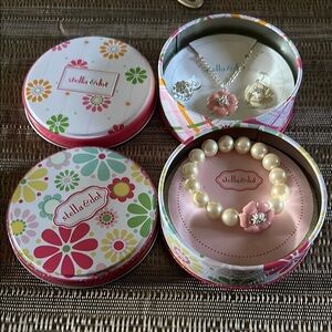 Stella & Dot Pink Floral Jewelry Set